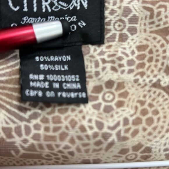 CITRON SANTA MONICA COLLECTION SILK BLEND BUTTERFLY KIMONO SIZE S‎ - Picture 4 of 6